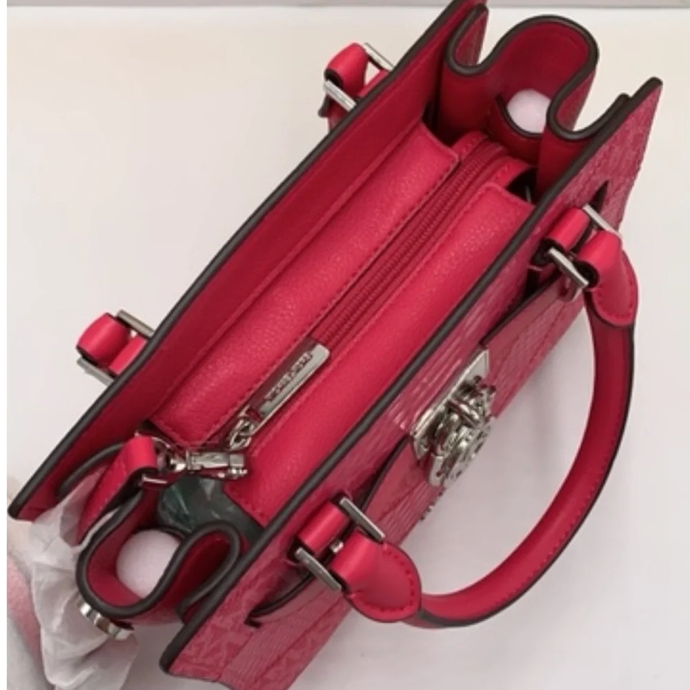 Michael Kors Hamilton Small Satchel Shoulder Crossbody Bag  Electric Pink Multi